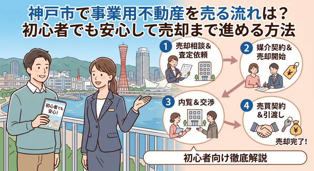 神戸市で事業用不動産を売る流れは？初心者でも安心して売却まで進める方法の画像