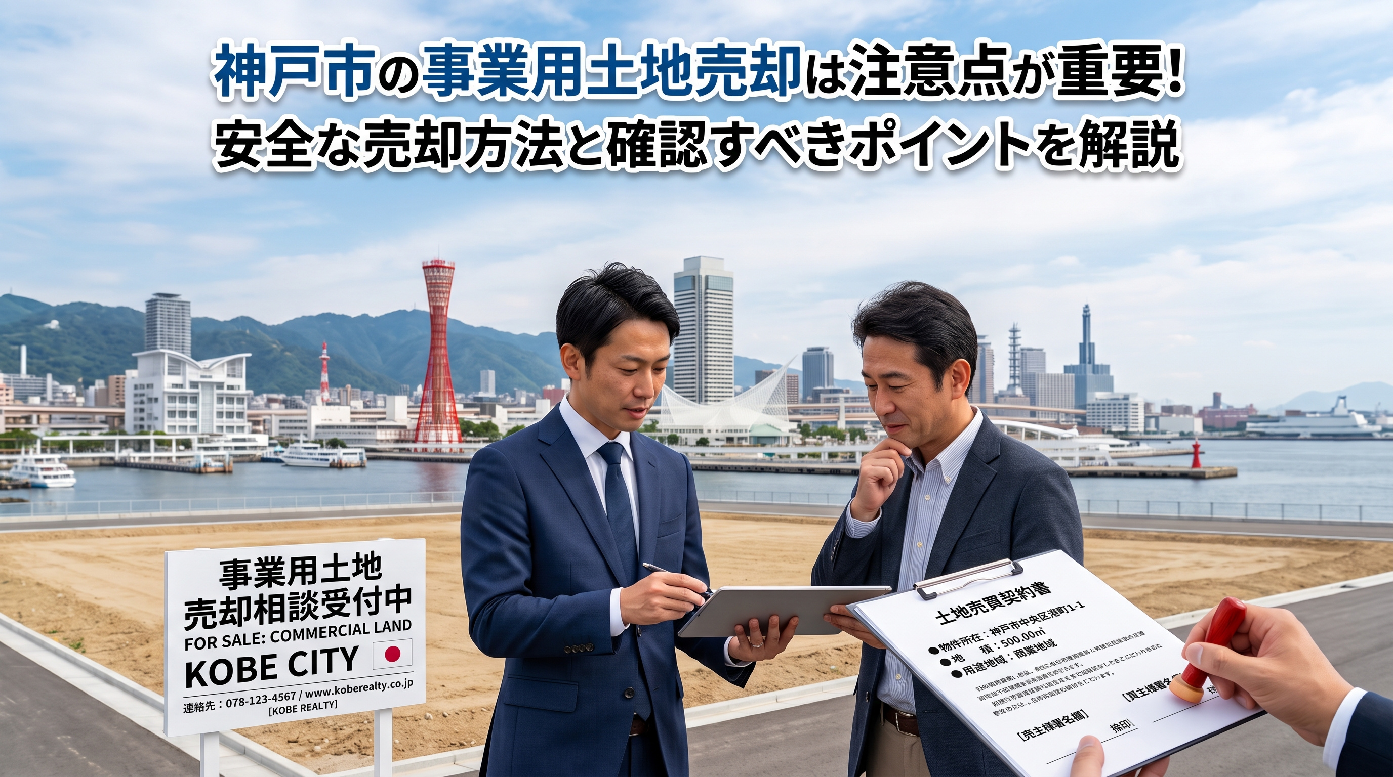 神戸市の事業用土地売却は注意点が重要!安全な売却方法と確認すべきポイントを解説の画像
