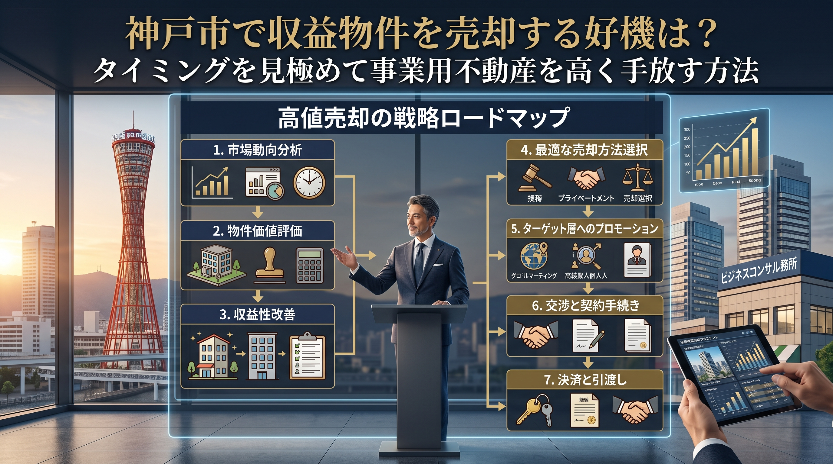 神戸市で収益物件を売却する好機は?タイミングを見極めて事業用不動産を高く手放す方法の画像