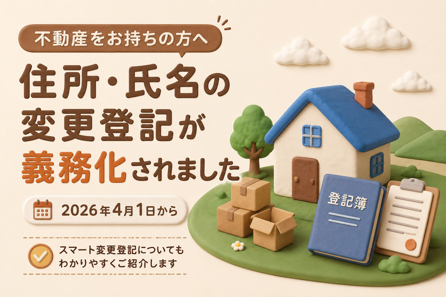 2026年4月からスタート!住所・氏名の変更登記の義務化とはの画像