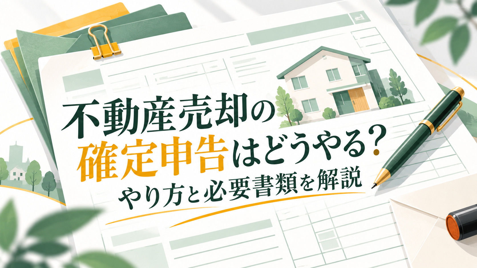 不動産売却の確定申告はどうやる？やり方と必要書類を解説の画像