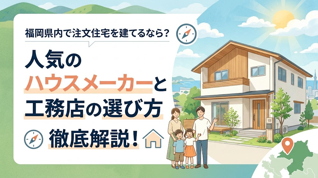 福岡県内で注文住宅を建てるなら？人気のハウスメーカーと工務店の選び方の画像