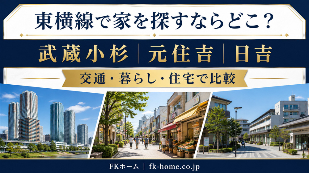 東横線で家を探すならどこ？武蔵小杉・元住吉・日吉を暮らしやすさで比較の画像