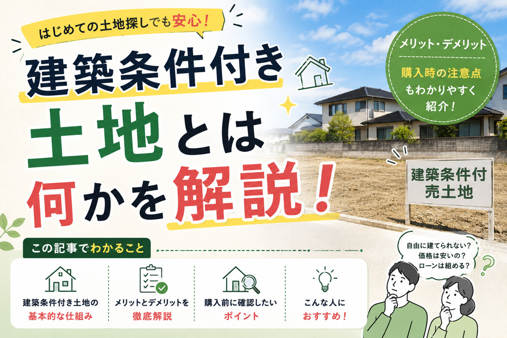 建築条件付き土地とは何か解説！購入前に知るべき主なメリットを紹介の画像