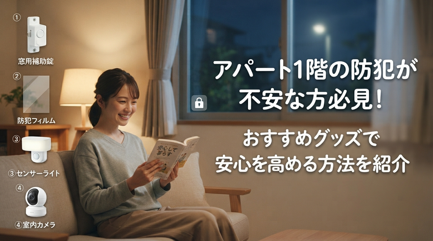 アパート1階の防犯が不安な方必見！おすすめグッズで安心を高める方法を紹介の画像