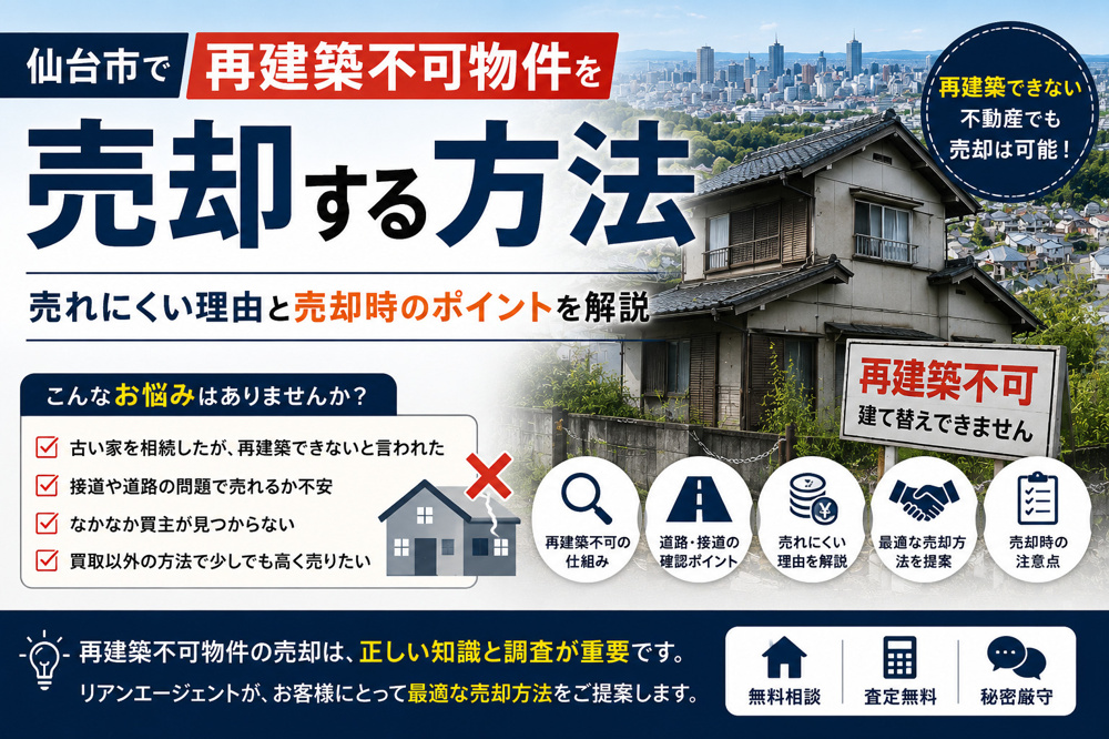 仙台市で再建築不可物件を売却する方法｜売れにくい理由と売却時のポイントの画像