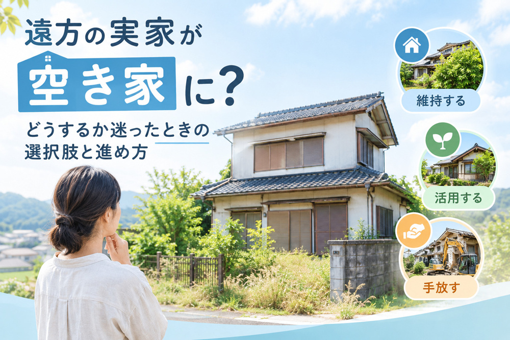 遠方の実家が空き家に？どうするか迷ったときの選択肢と進め方の画像