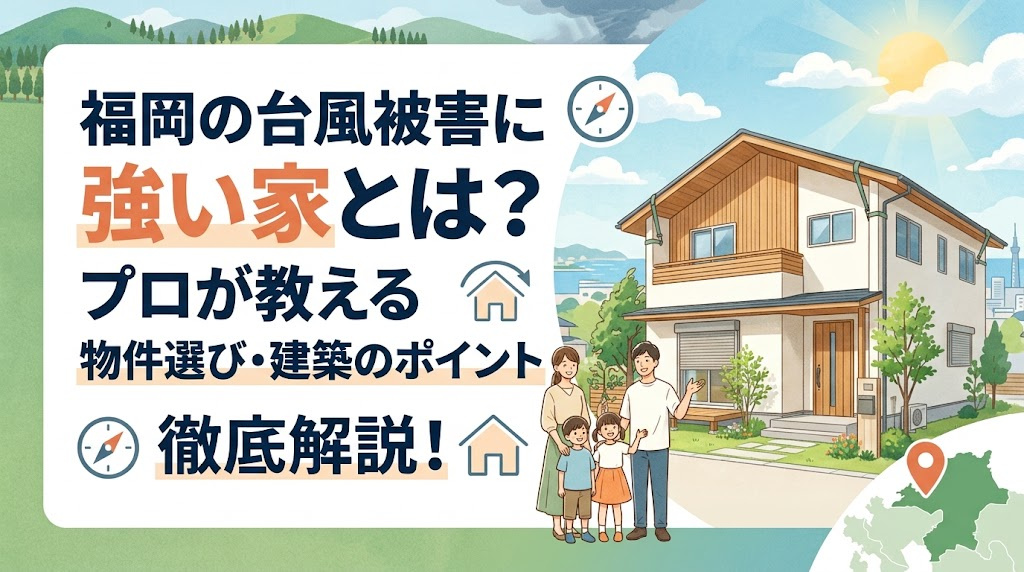福岡の台風被害に強い家とは？プロが教える物件選び・建築のポイントの画像