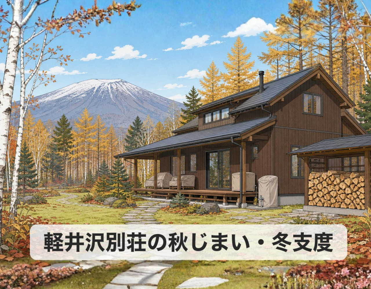 軽井沢別荘の秋じまい・冬支度ガイド2026｜水抜きから春の再開までの画像