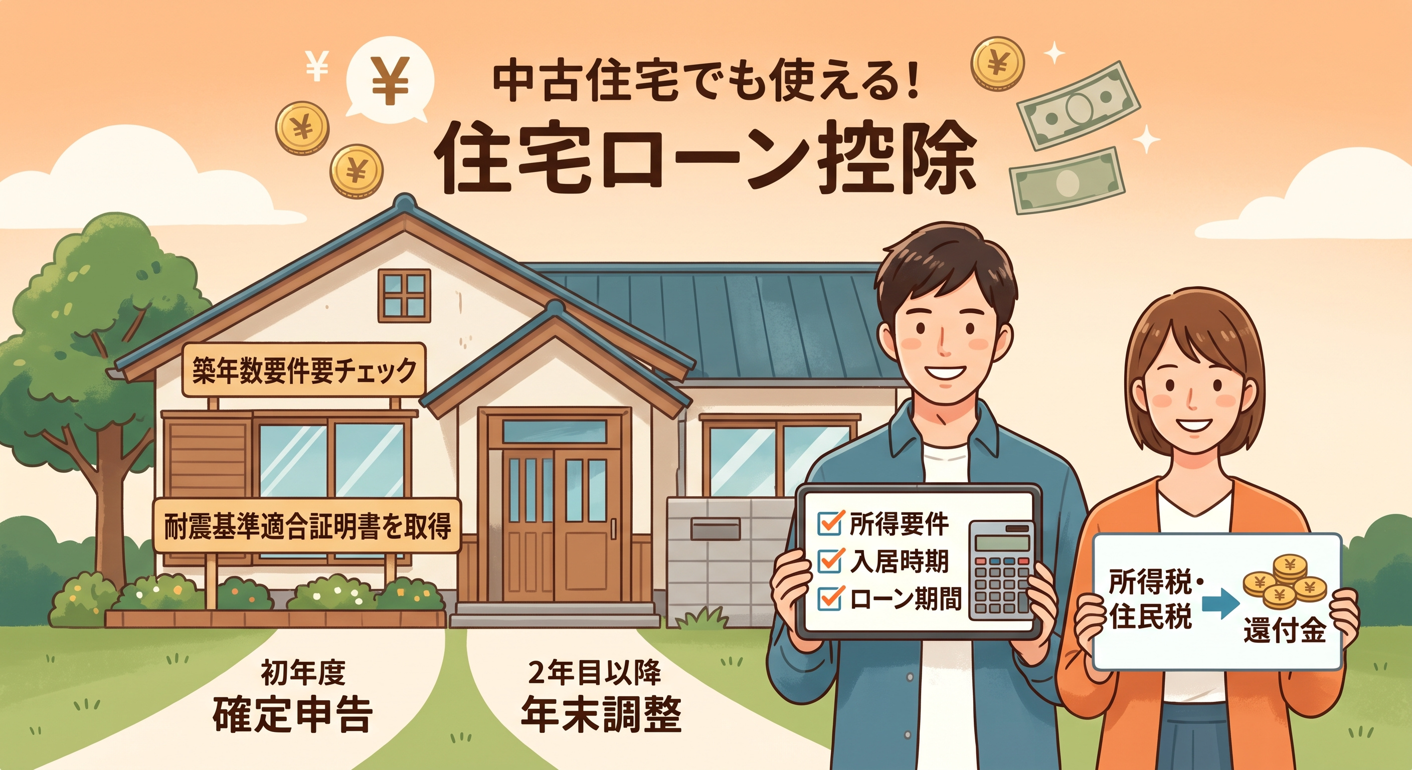 中古住宅の住宅ローン控除は？条件と築年数の確認ポイントを解説の画像