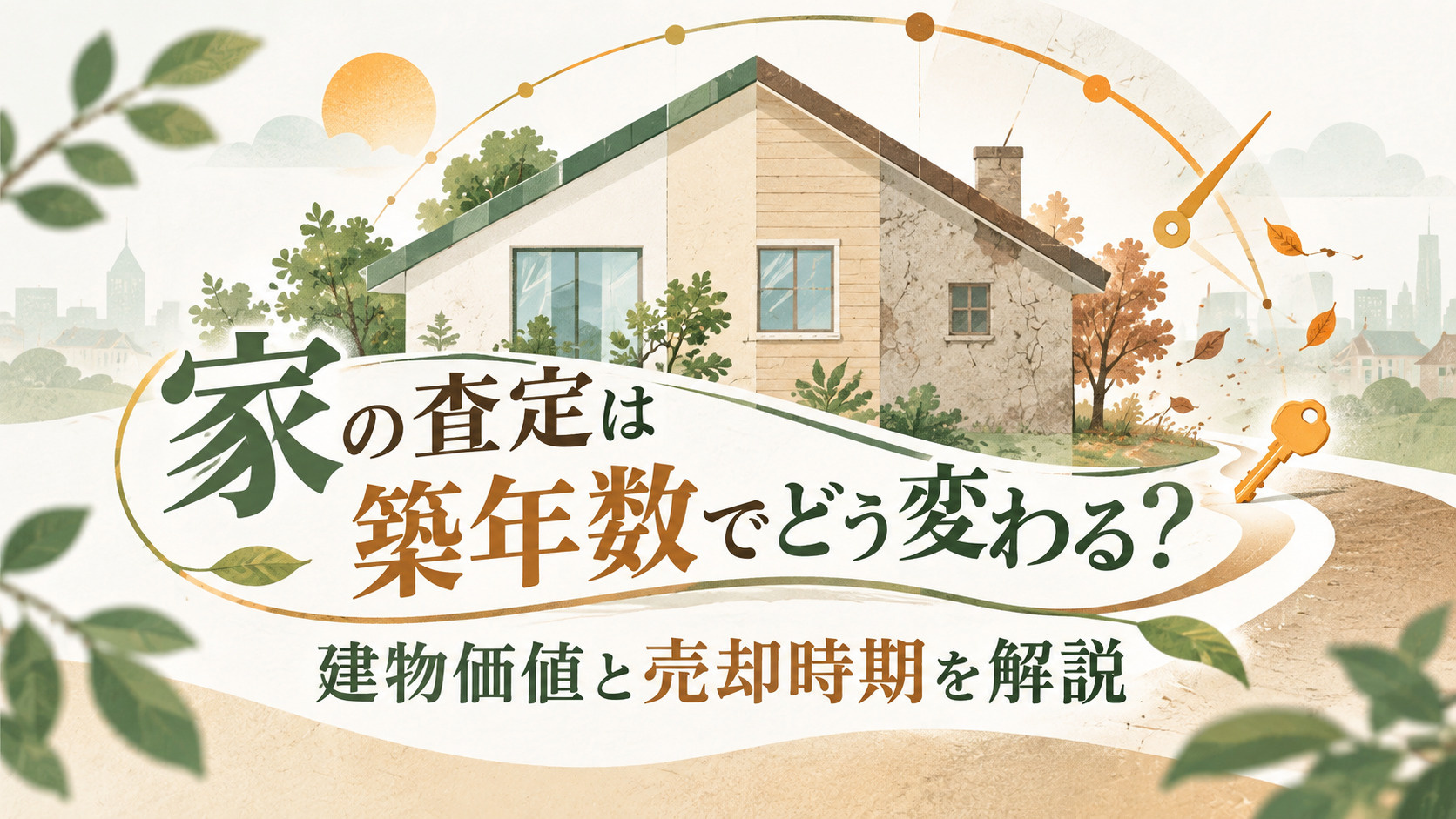 ブログ記事「家の査定は築年数でどう変わる？建物価値と査定ポイントを解説」のアイキャッチ画像