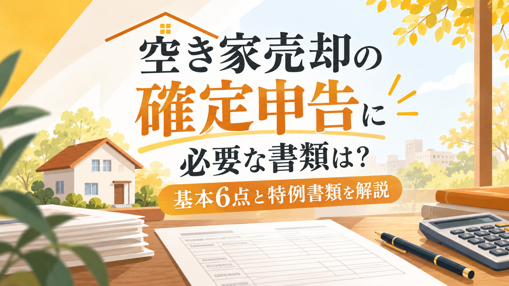 空き家売却の確定申告に必要な書類は？基本資料と特例書類を解説の画像