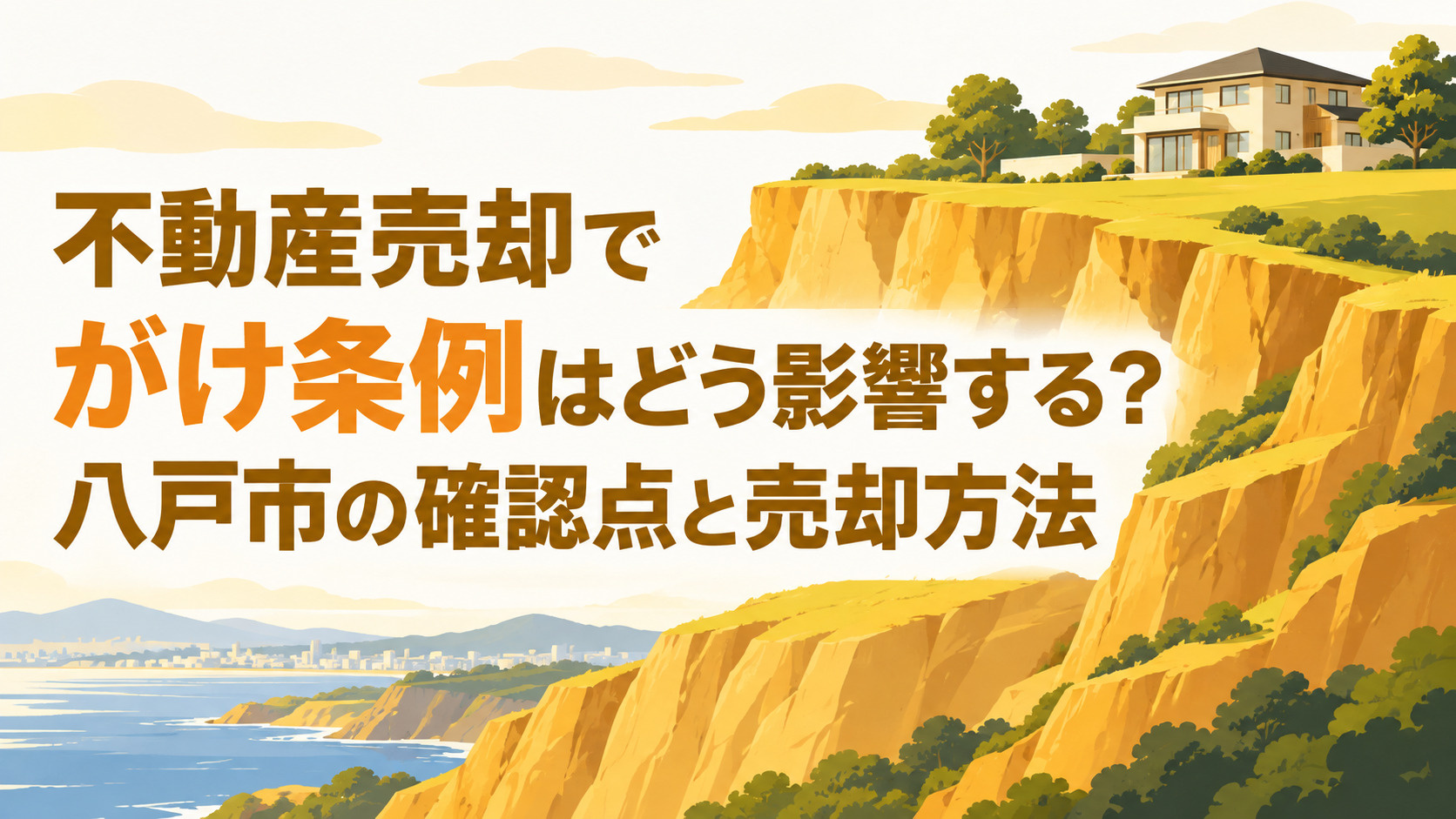 不動産売却でがけ条例はどう影響する？八戸市の確認点と売却方法の画像
