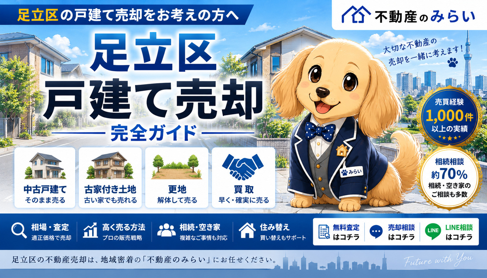 足立区の戸建て売却完全ガイド｜相場・査定・高く売る方法・相続・古い家まで専門家が解説の画像