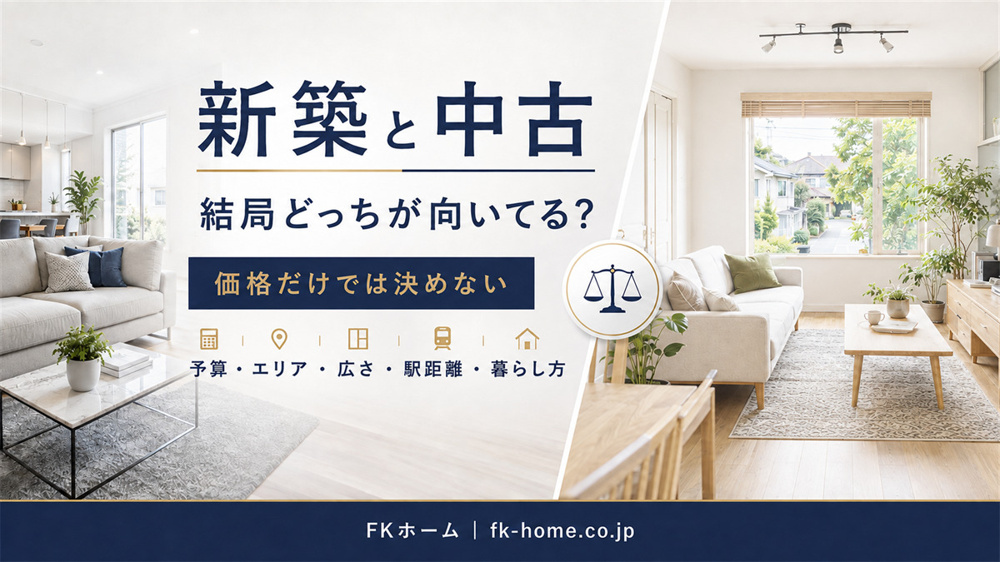 新築と中古、結局どっちが向いてる？価格だけでは決められない家選びの比較ポイントの画像