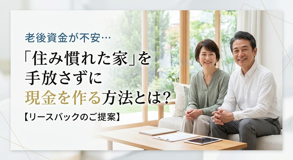 老後資金が不安…「住み慣れた家」を手放さずに現金を作る方法とは?の画像