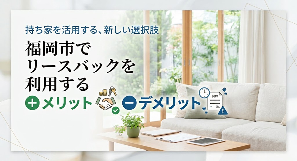 福岡でリースバックを利用するメリット・デメリットの画像