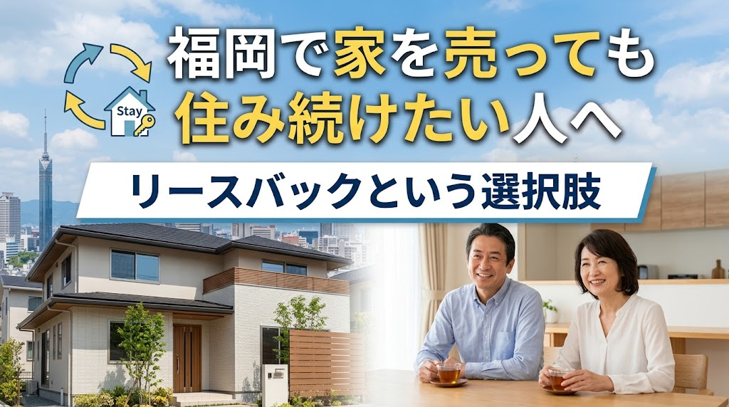 福岡で家を売っても住み続けたい人へ|リースバックという選択肢の画像