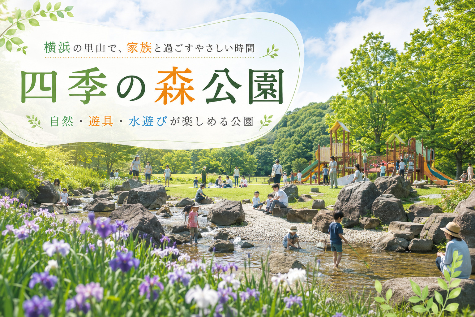 横浜市で子どもと自然を満喫!県立四季の森公園|大型遊具・水遊び・里山散策を楽しめる公園の画像