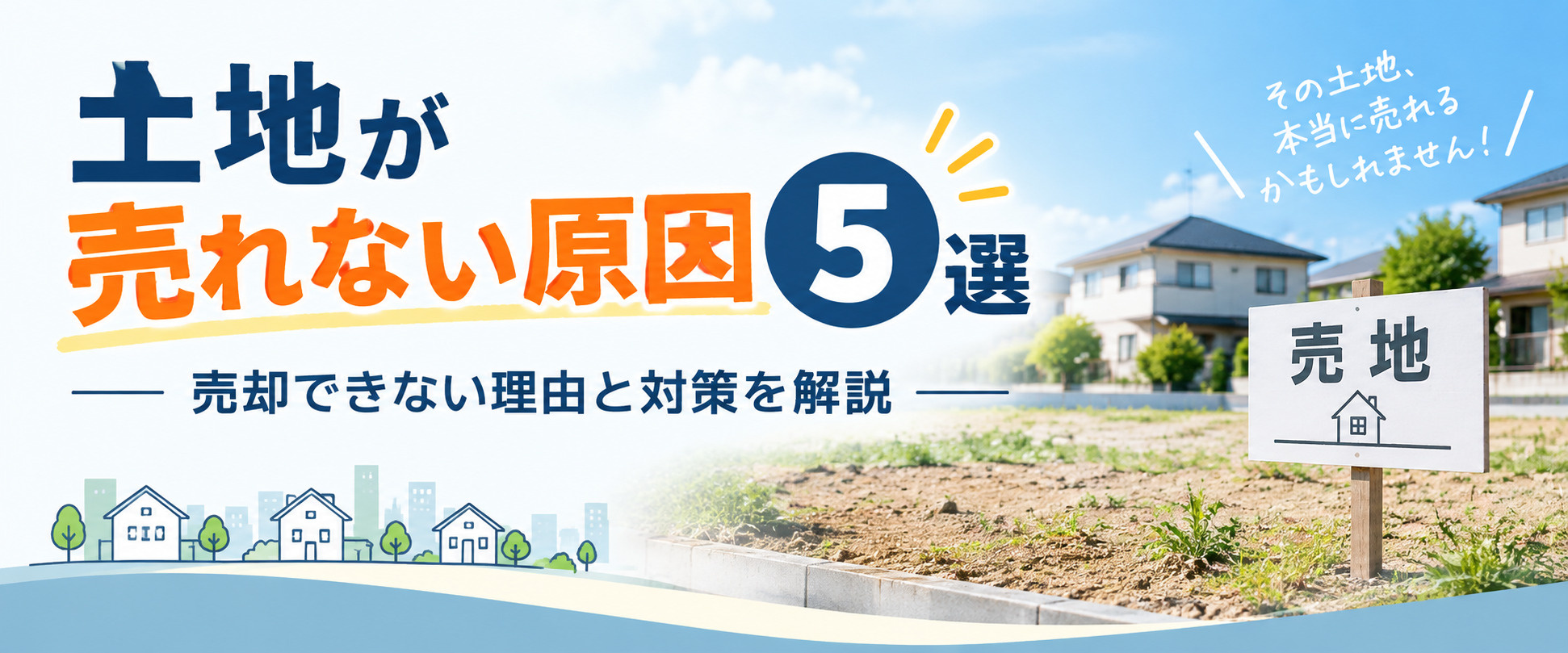 土地が売れない原因5選|売却できない理由と対策を解説の画像