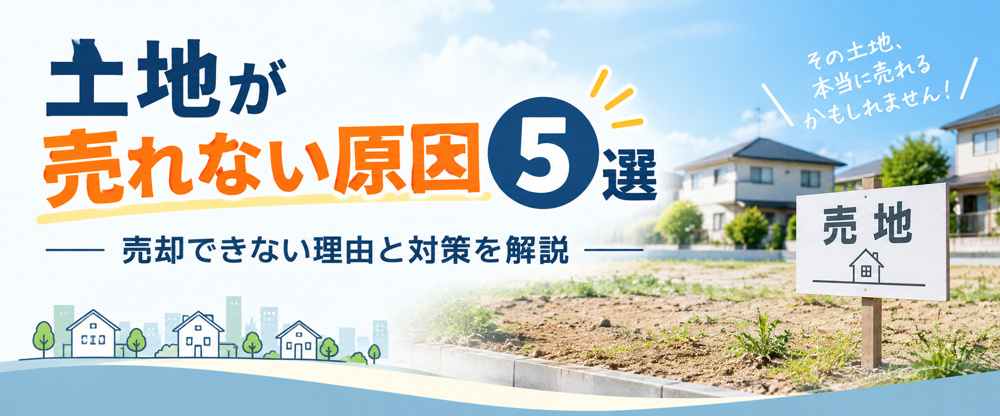 土地が売れない原因5選｜売却できない理由と対策を解説の画像