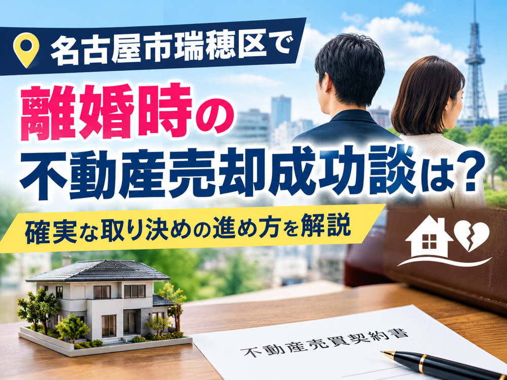 【名古屋市瑞穂区】で離婚時の不動産売却成功談は？確実な取り決めの進め方を解説の画像