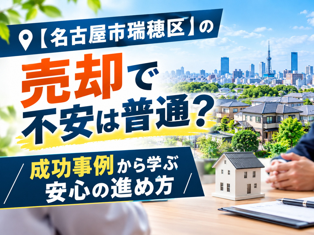 【名古屋市瑞穂区】の売却で不安は普通？成功事例から学ぶ安心の進め方の画像