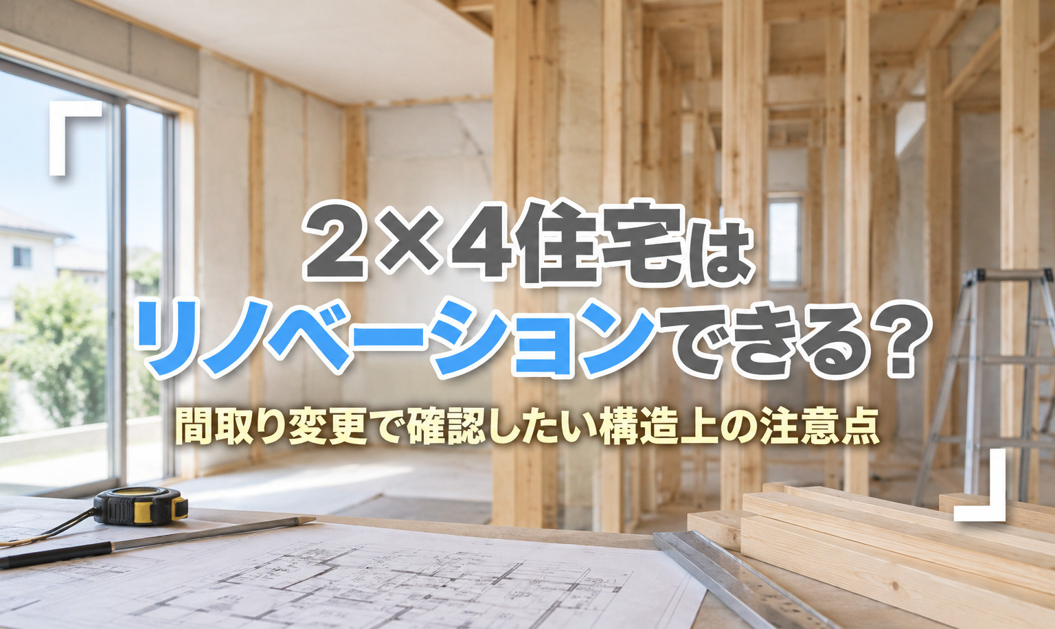 2×4住宅はリノベーションできる？間取り変更で確認したい構造上の注意点の画像