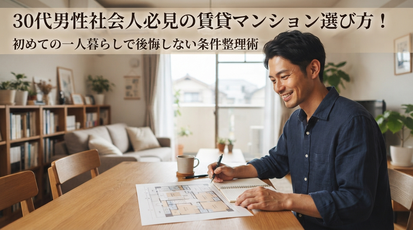 30代男性社会人必見の賃貸マンション選び方！初めての一人暮らしで後悔しない条件整理術の画像