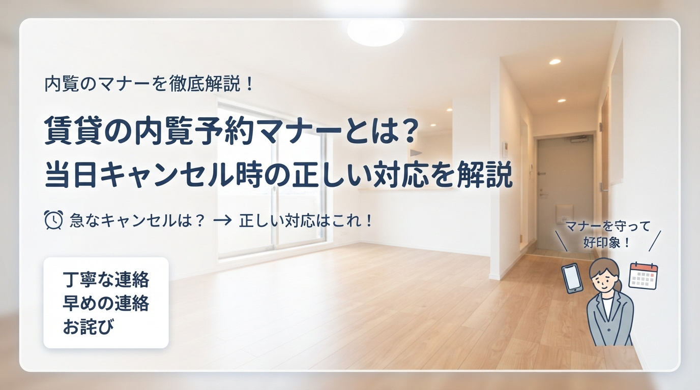 賃貸の内覧予約マナーとは？当日キャンセル時の正しい対応を解説の画像