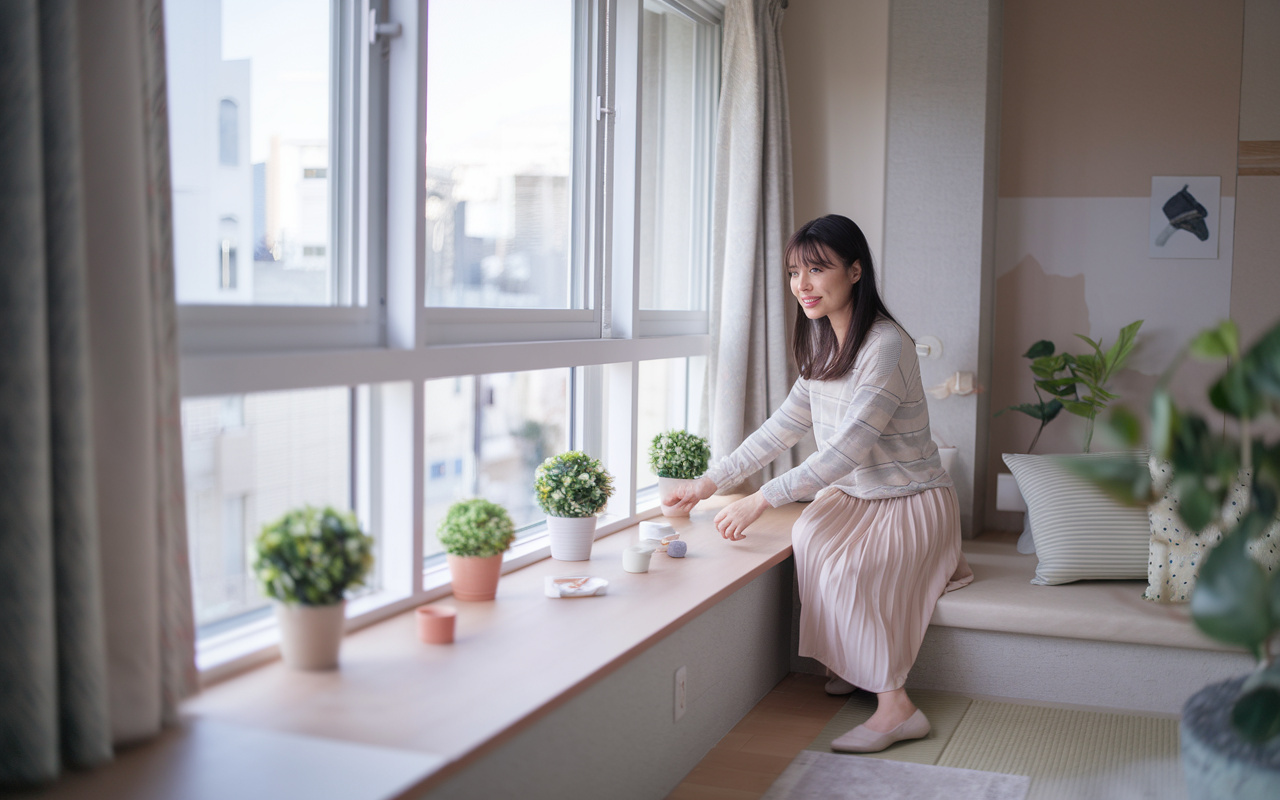 宝塚市で明るく暮らす賃貸選び?出窓付き物件でインテリアと植物を楽しむ方法の画像