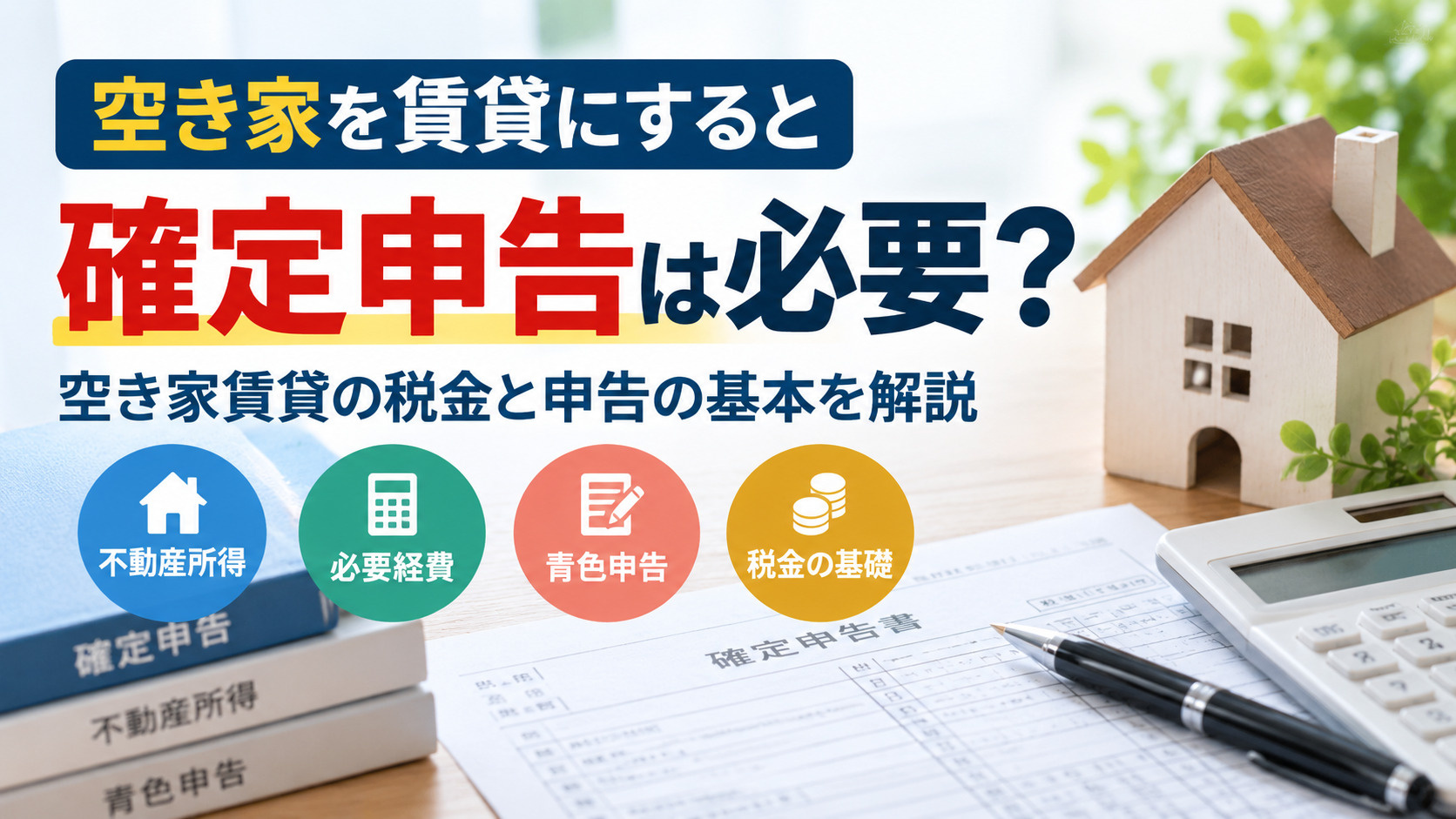 空き家を賃貸にすると確定申告は必要？空き家賃貸の税金と申告の基本を解説の画像