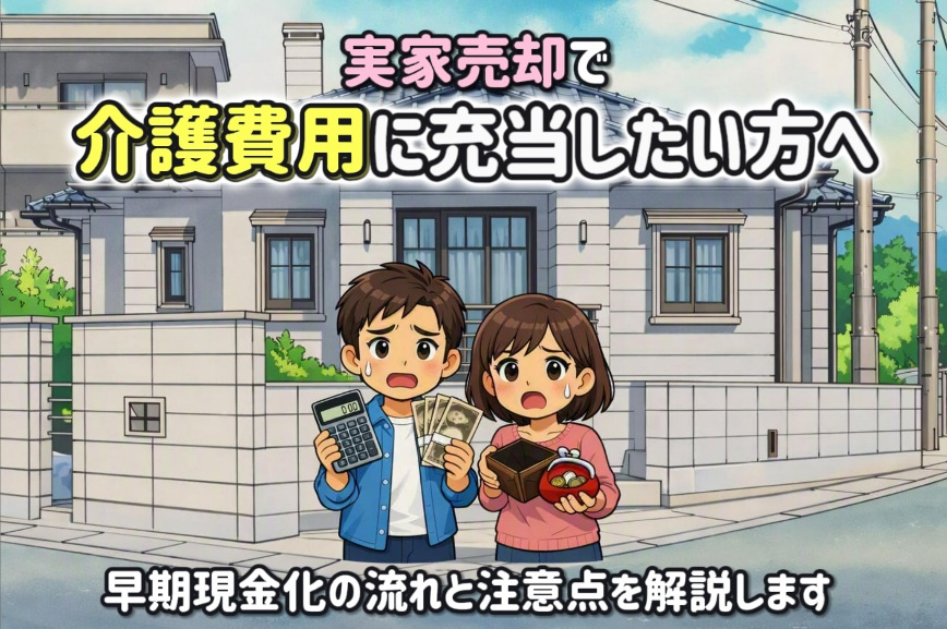 実家売却で介護費用に充当したい方へ早期現金化の流れと注意点を解説の画像
