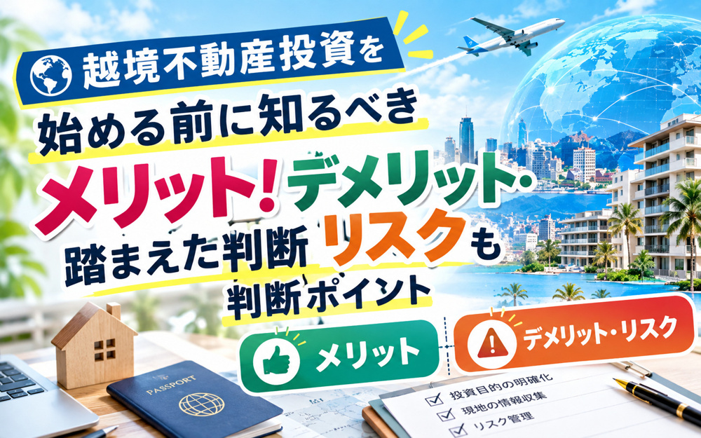 越境不動産投資を始める前に知るべきメリット！デメリットとリスクも踏まえた判断ポイントの画像