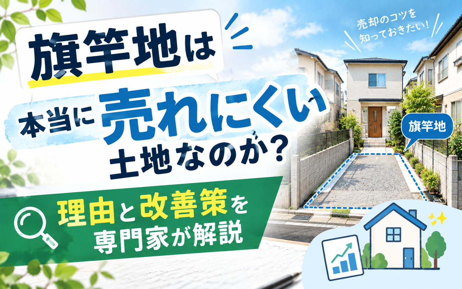 旗竿地は本当に売れにくい土地なのか？理由と改善策を専門家が解説の画像