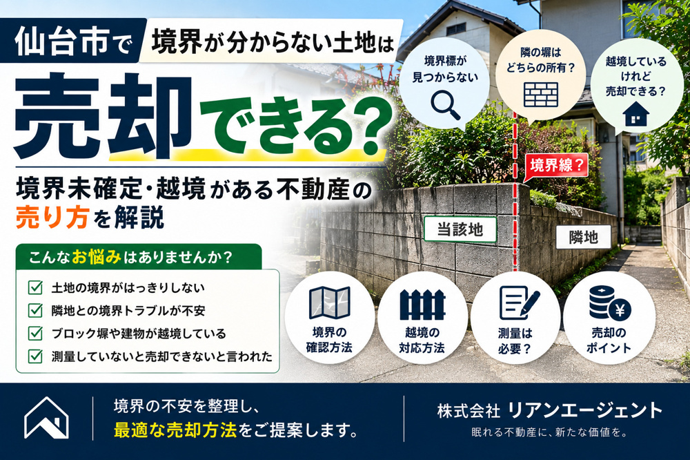 境界が分からない土地は売却できる？境界未確定・越境がある不動産の売り方の画像