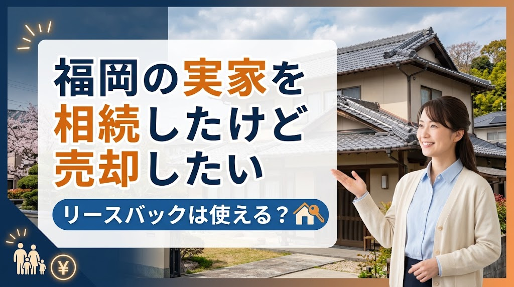 福岡の実家を相続したけど売却したい|リースバックは使える?の画像