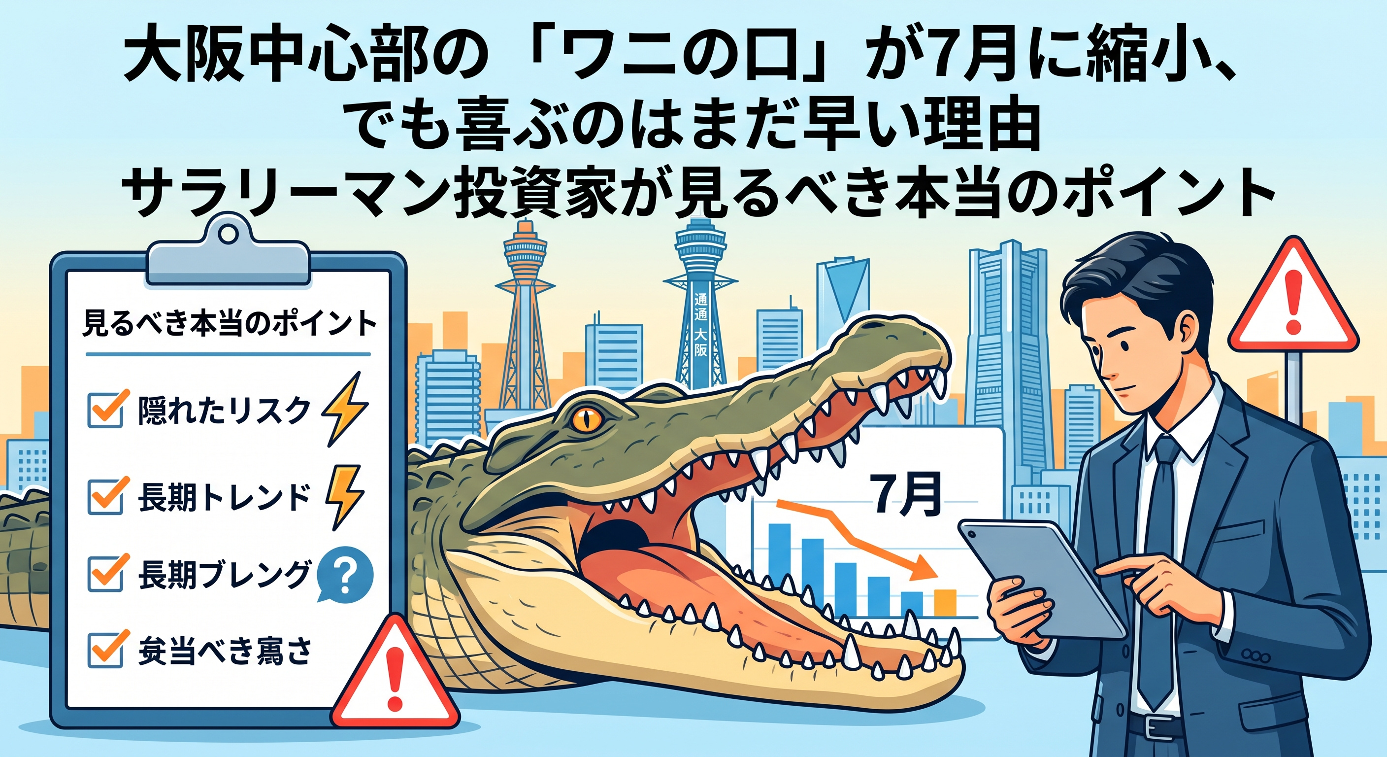大阪中古マンション「ワニの口」7月縮小のカラクリの画像