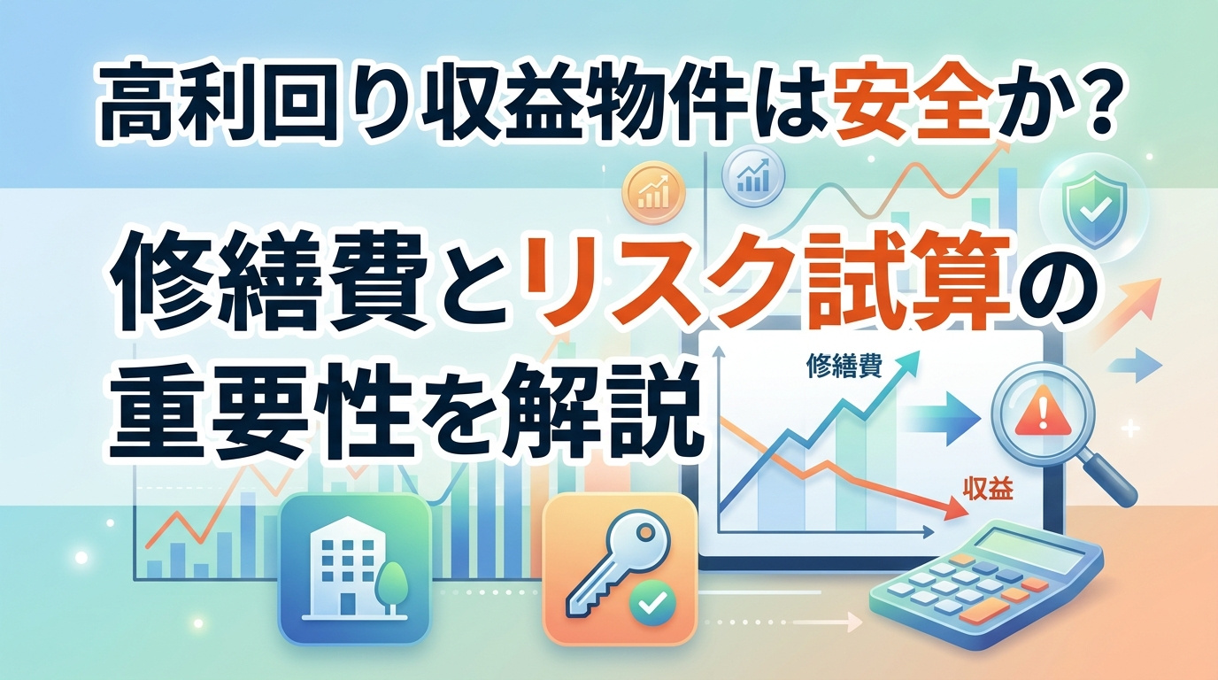 高利回り収益物件は安全か？修繕費とリスク試算の重要性を解説の画像