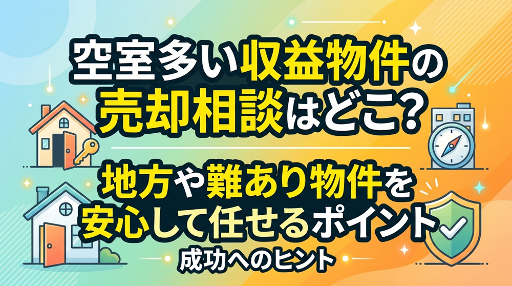 空室多い収益物件の売却相談はどこ？地方や難あり物件を安心して任せるポイントの画像