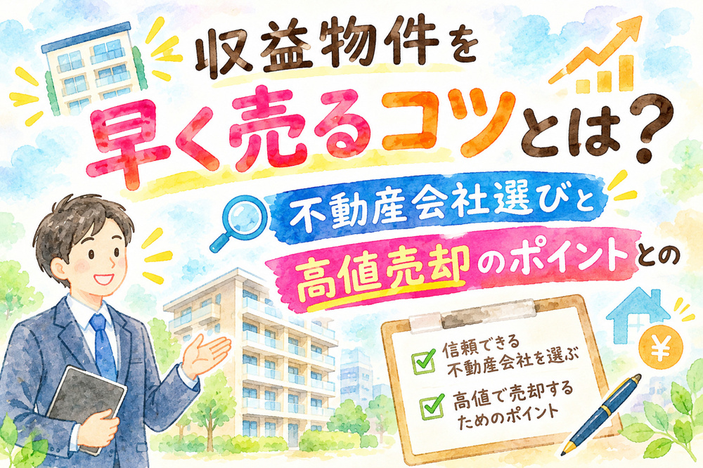 収益物件を早く売るコツとは？不動産会社選びと高値売却のポイントの画像