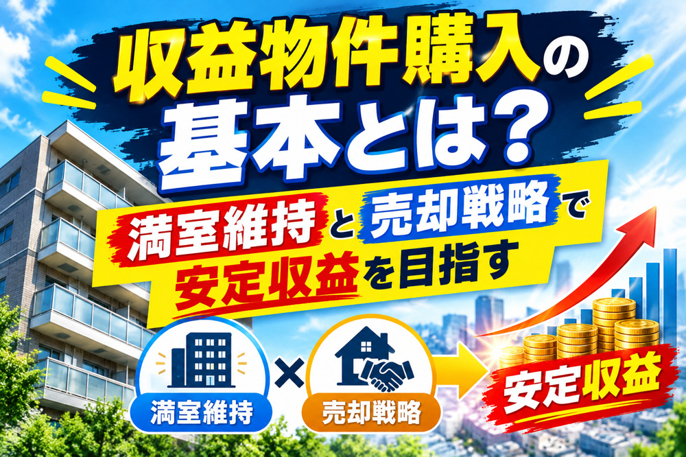 収益物件購入の基本とは？満室維持と売却戦略で安定収益を目指すの画像