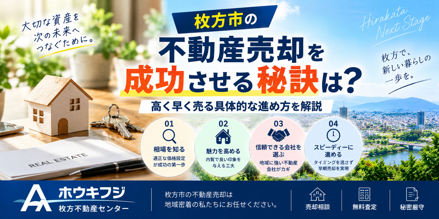 枚方市の不動産売却を成功させる秘訣は?高く早く売る具体的な進め方を解説の画像