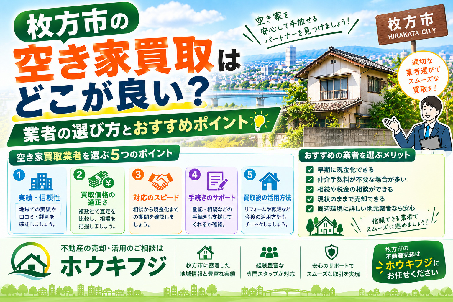 枚方市の空き家買取はどこが良い?業者の選び方とおすすめポイントの画像