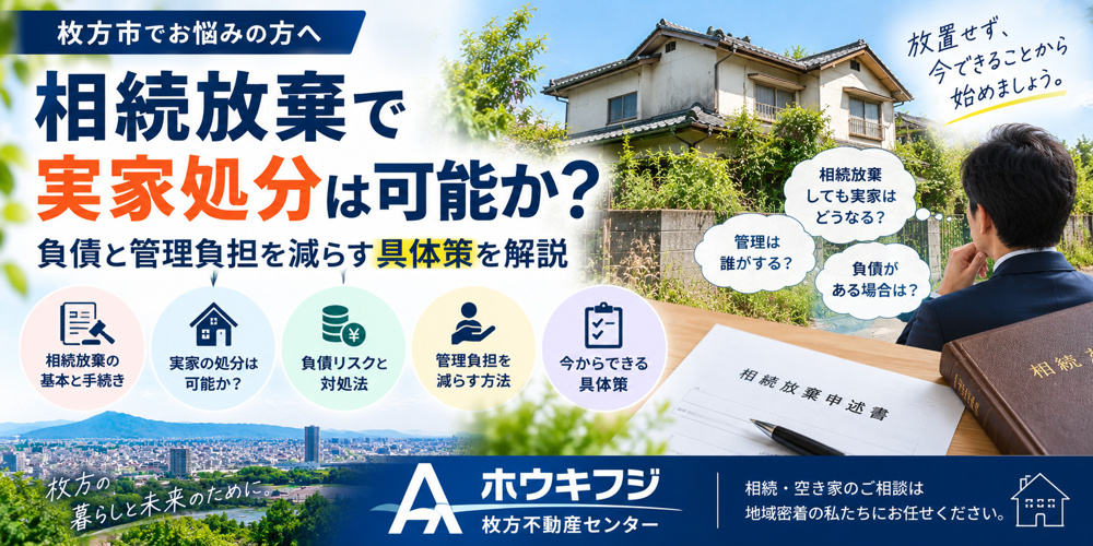 枚方市の相続放棄で実家処分は可能か？負債と管理負担を減らす具体策を解説の画像