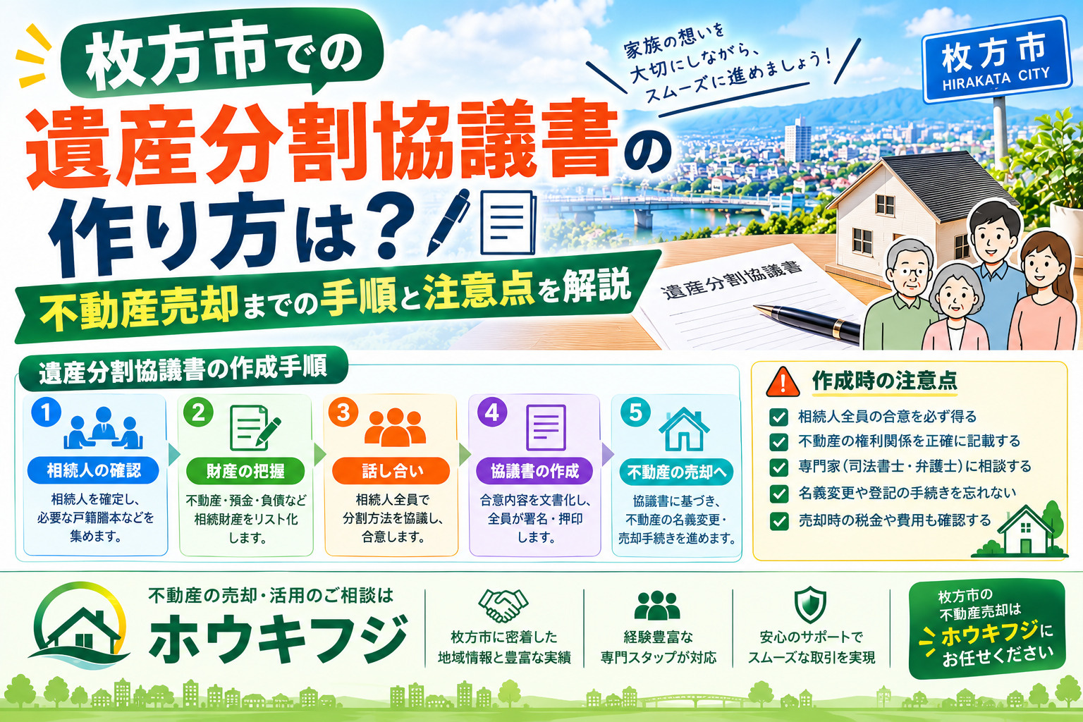 枚方市での遺産分割協議書の作り方は?不動産売却までの手順と注意点を解説の画像
