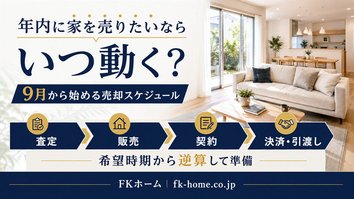 年内に不動産を売りたいなら、いつ動く？9月から始める売却スケジュールの画像