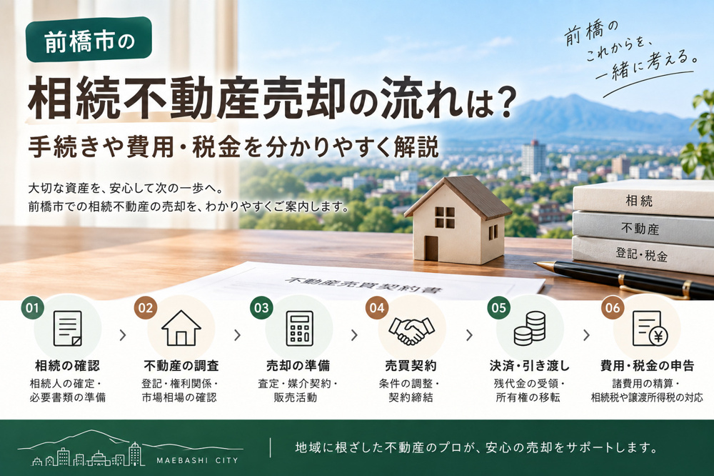 前橋市の相続不動産売却の流れは？手続きや費用税金を分かりやすく解説の画像