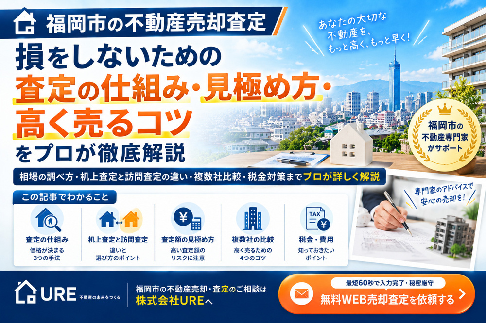 【福岡市の不動産売却査定】損をしないための査定の仕組み・見極め方・高く売るコツをプロが徹底解説の画像