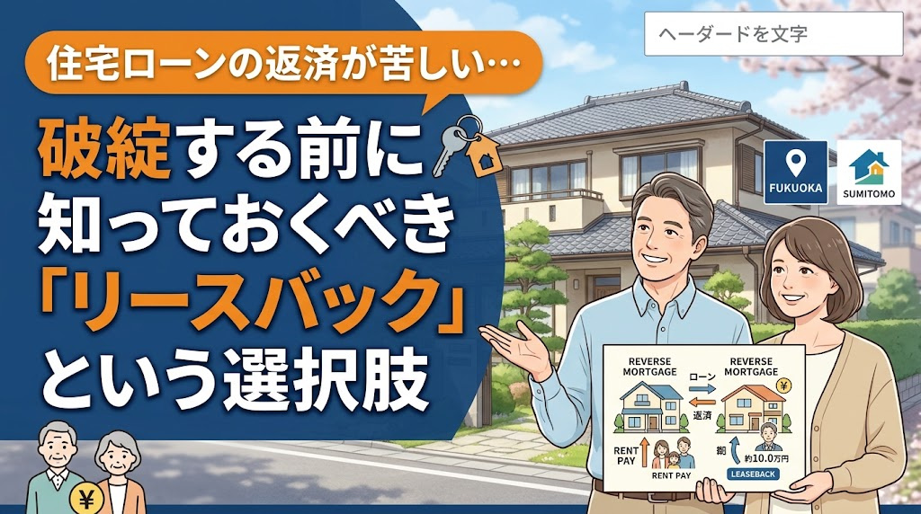 住宅ローンの返済が苦しい…破綻する前に知っておくべき「リースバック」という選択肢の画像